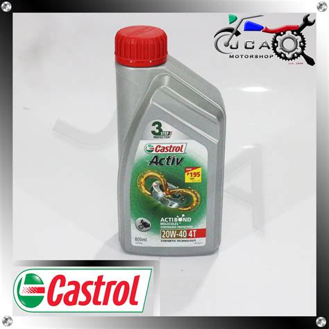 ORIGINAL CASTROL ACTIV MOTORCYCLE OIL 20W 40 4T 800 ML Lazada PH