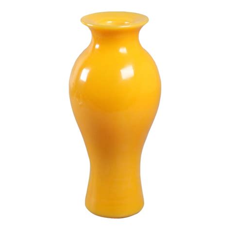 Chinese Yellow Peking Glass Vase 18th 19th Century Chairish