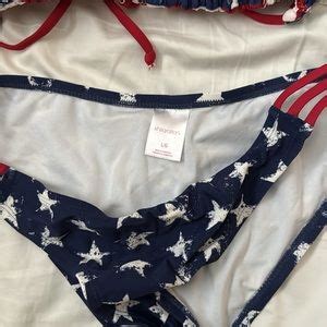 Xhilaration Swim Red White And Blue String Bikini Poshmark