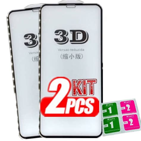 KIT 2 Película 3D Vidro Motorala Moto E5 play E6 Plus E6s E6i E7