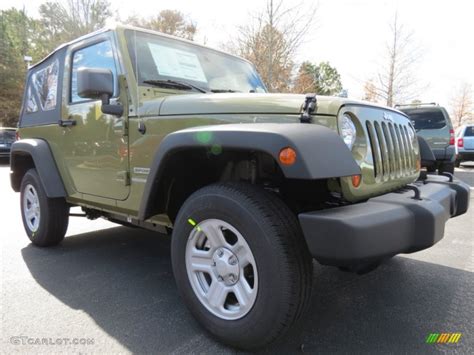 Commando Green 2013 Jeep Wrangler Sport 4x4 Exterior Photo #74277284 ...