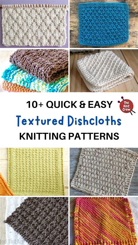 14 Free Knitted Textured Dishcloth Patterns The Knit Crew