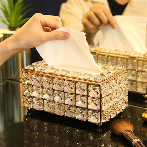 Luxury Rhinestone Tissue Box Holder – NoveltyStreet