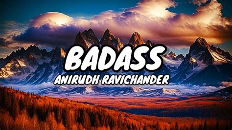 Badass Anirudh Ravichander Lyrics Leo Thalapathy Vijay Lokesh