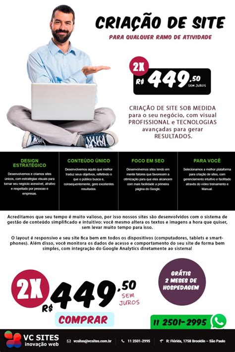 Criação de Sites exclusivo e sob medida Criamos Sites como parte da sua