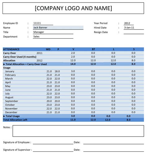 Employee Absence Tracker Spreadsheet for Employee Attendance Tracker ...