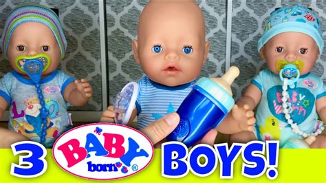 Baby Born Boy Dolls Feeding Playdate And Comparison Youtube