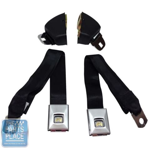 1966 67 Gm A B Body Nova Front Deluxe Seat Belt Retractor Set Black Ebay