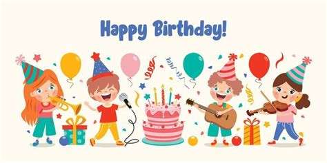 Kids Birthday Background Vector Art, Icons, and Graphics for Free Download