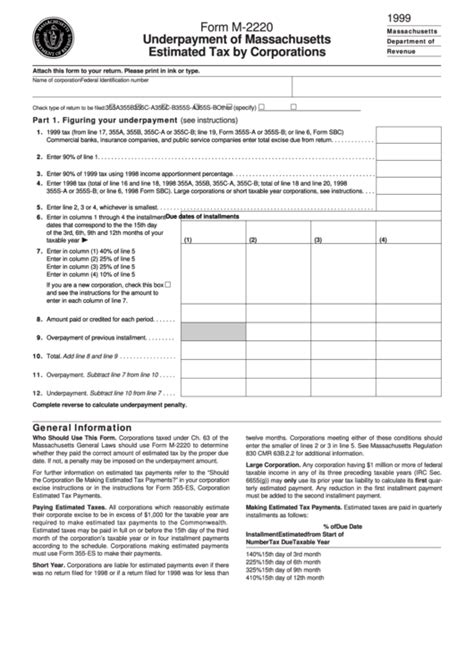 Printable Ma Tax Forms Printable Forms Free Online