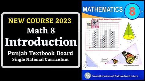 Introduction To Class 8 Maths Punjab Boards New Book 2023 Snc2023 24