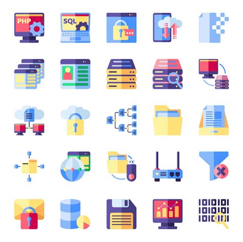 25 Free Database Vector Icons Ai