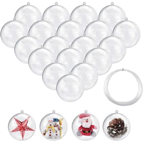 Pcs Boules De No L Transparentes En Plastique Boule De D Coration