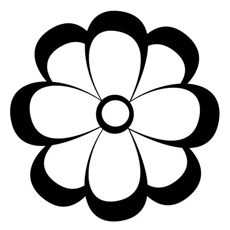 Black And White Flower 23265392 PNG