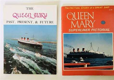 Lot Of 2 Vintage Queen Mary Souvenir Books Superliner Pictorial Past