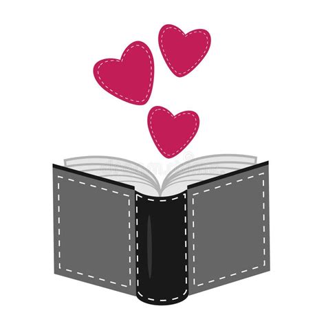 Book With Hearts On White Background Stock Vector Illustration Of