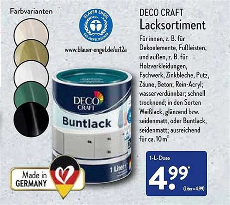 Deco Craft Lacksortiment Angebot Bei ALDI Nord