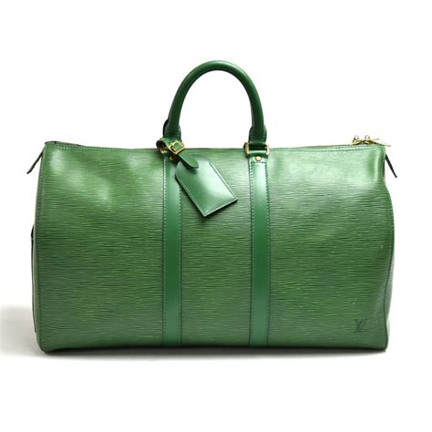 Louis Vuitton Louis Vuitton Keepall 45 Green Epi Leather Duffle