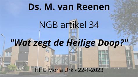 Hhg Moria Uur Ds M Van Reenen Ngb Artikel