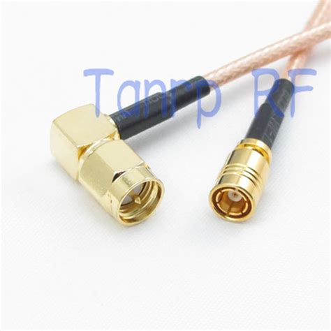 6in SMA Male Plug Right Angle 90 To SMB Female Jack RF Adapter