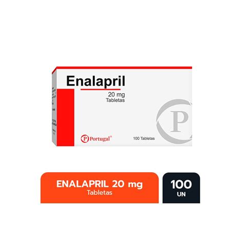 ENALAPRIL 20 MG PORTUGAL CAJA POR 100 TABLETAS Material Médico