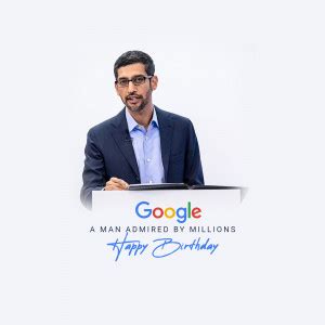 Create Sundar Pichai Birthday images and Poster | Brands.live