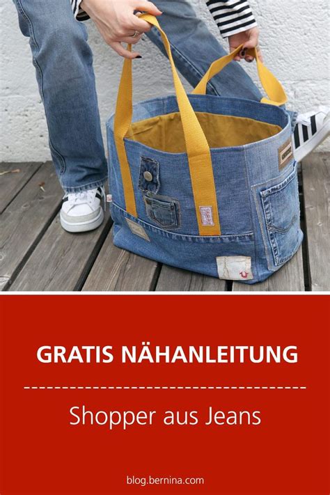 Shopper N Hen Aus Alten Jeans Gratisanleitung Repurpose Old Jeans