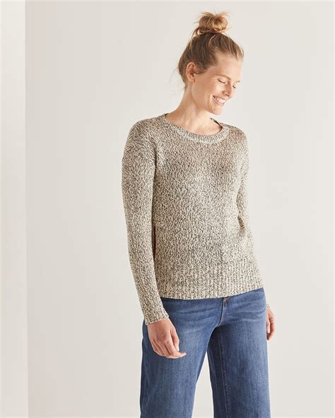 Side Zipper Marled Sweater Regular Reitmans