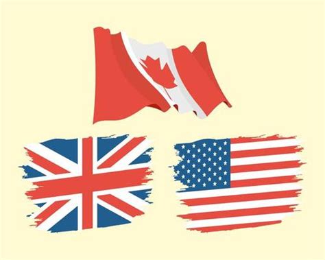 Canada Us Flag Vector Art, Icons, and Graphics for Free Download