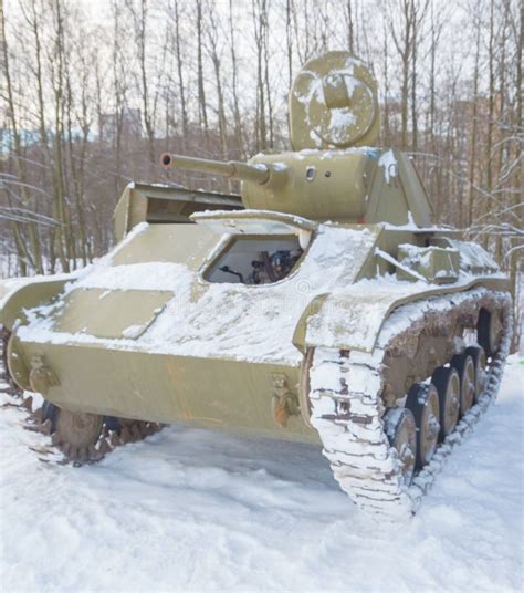 Winter Is The T 70 Russian Tank Of World War Ii Stock Photo Image Of