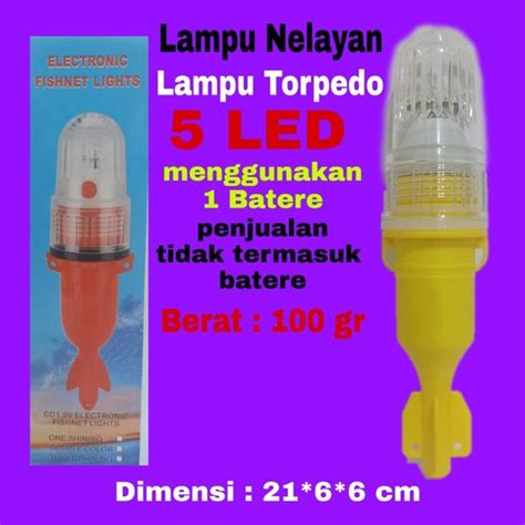 Jual Lampu Nelayan Fisnet Sight Torpedo 5 Led 1 Baterai Di Lapak Grosir