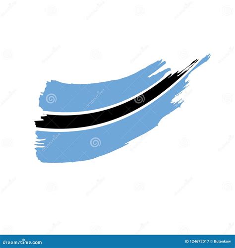 Botswana Map Flag Map Of Botswana With The Batswana National Flag