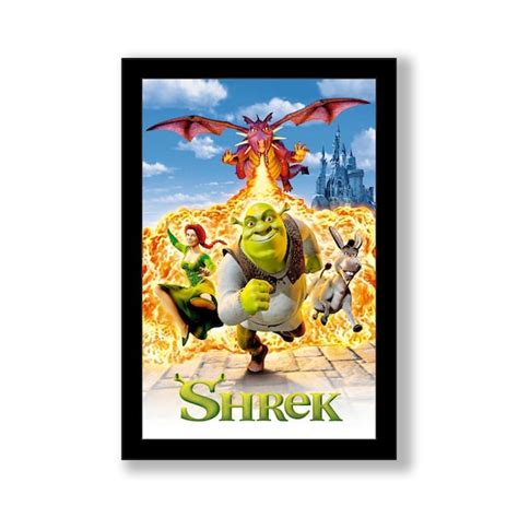 Shrek 11x17 Framed Movie Poster Etsy