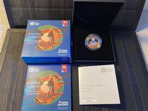 Royal Mint Silver Proof Two Pounds Raf Symbol Of The Skies