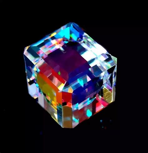 Ct Aaa Mystic Topaz Multi Color Cube Shape Certified Loose Gemstone