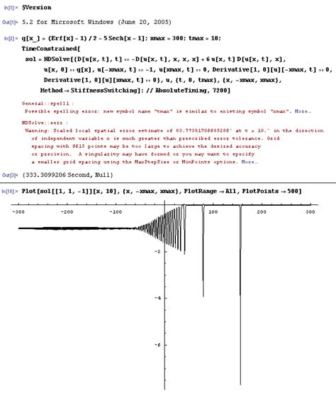 compatibility - Numerically solving the KdV equation - Mathematica ...