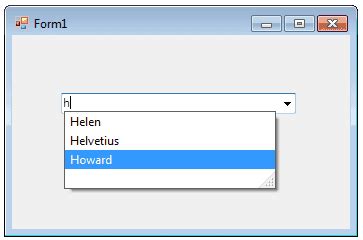 Autocomplete ComboBox C Vb Net