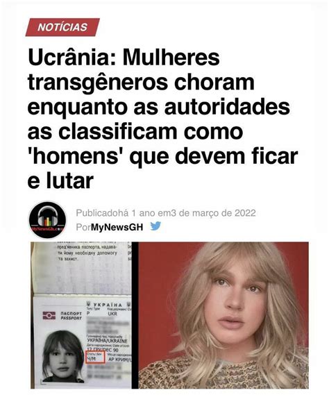 Bruno Engler on Twitter Na Ucrânia os homens devem ficar para lutar