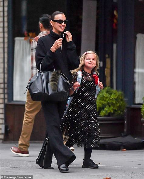 Irina Shayk Looks Stylish As She Takes Her Giggling Daughter Lea Seven For A Stroll In New