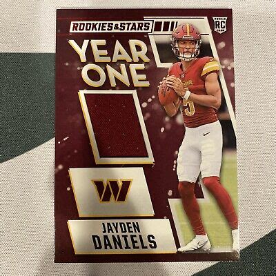 Jayden Daniels 2024 Panini Rookies Stars Year One Jersey Relic Red