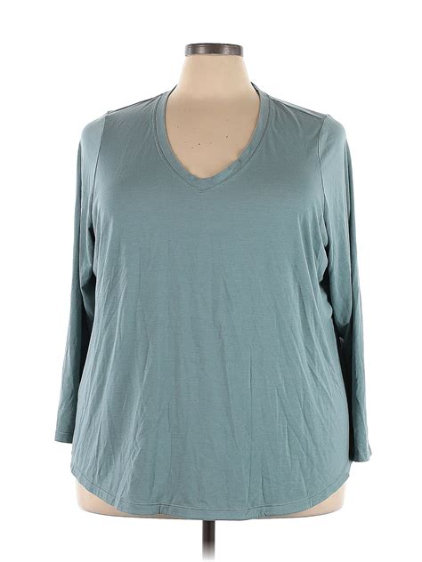 Athleta Teal Long Sleeve T Shirt Size 3x Plus 60 Off Thredup