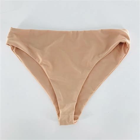 Serei Swim Cheeky Bikini Bottoms Tan Size Large Gem