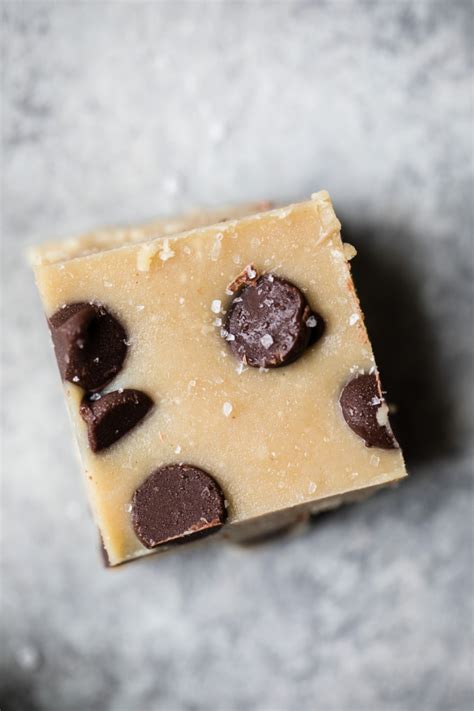 No Bake Salted Tahini Cookie Dough Fudge Ambitious Kitchen