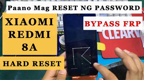 Xiaomi Redmi 8A Hard Reset Pattern And Bypass FRP YouTube