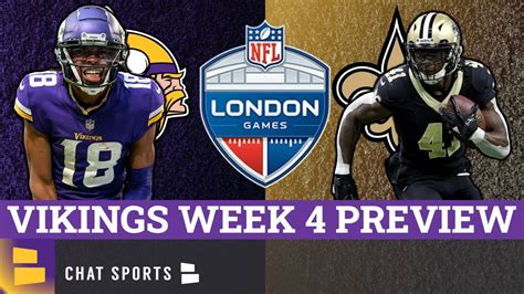 Minnesota Vikings Vs New Orleans Saints Preview Injury Report Keys