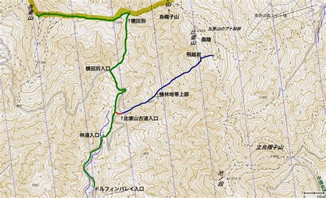 比婆の山々を行く（比婆山登山道ガイド） 紹介ルート確認地図