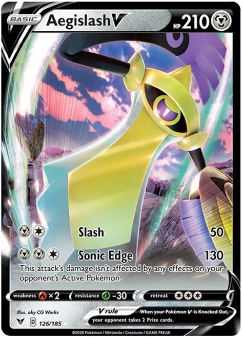 Aegislash V Vivid Voltage Rare Pokemon Cards Pokemon Trading