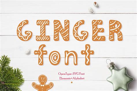 Gingerbread Font By Alisovna Creative Fabrica Holiday Fonts