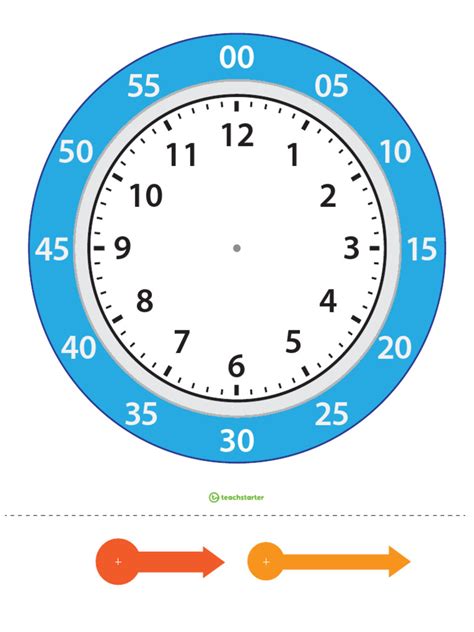 12 Hour Clock Template Color | PDF