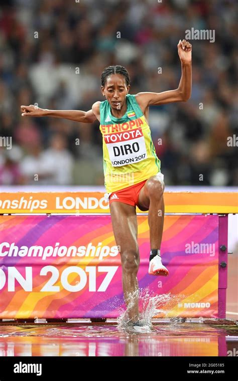 Etenesh Diro (Ethiopia). 3000 metres steeplechase women, Final. IAAF ...